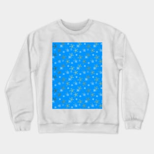 SNOWFLAKES Pattern Gold And White Crewneck Sweatshirt